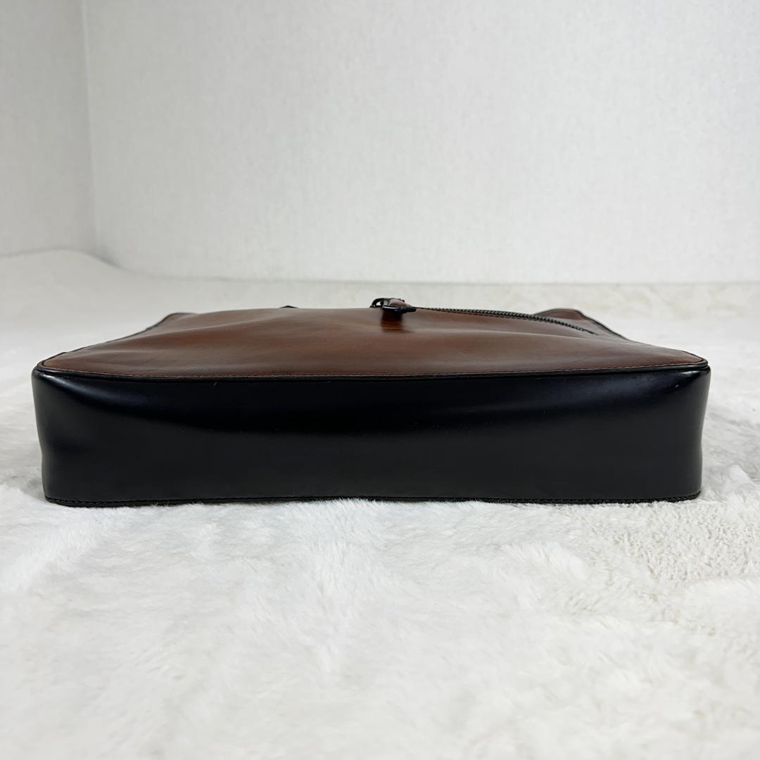 ベルルッティ アンジュール ブラウン ブラック バイカラー ブリーフケース