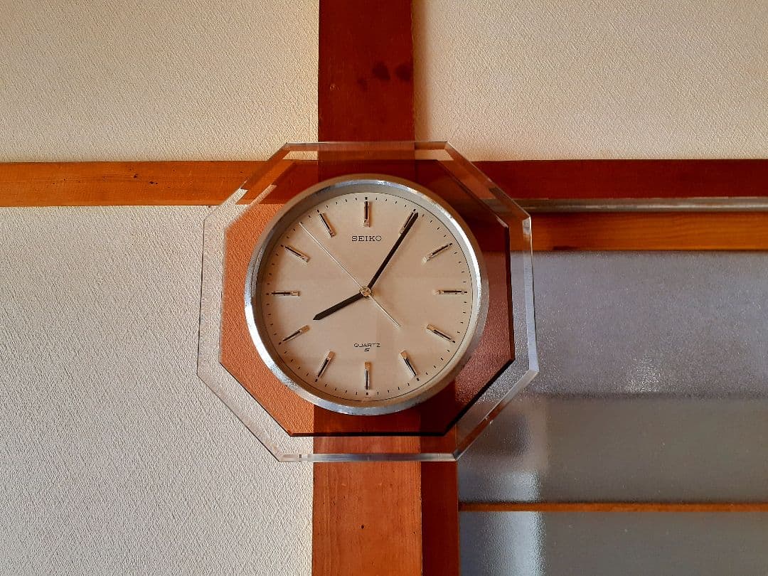 70's　SEIKO　掛け時計　ミッドセンチュリー　ビンテージ　レトロ　八角