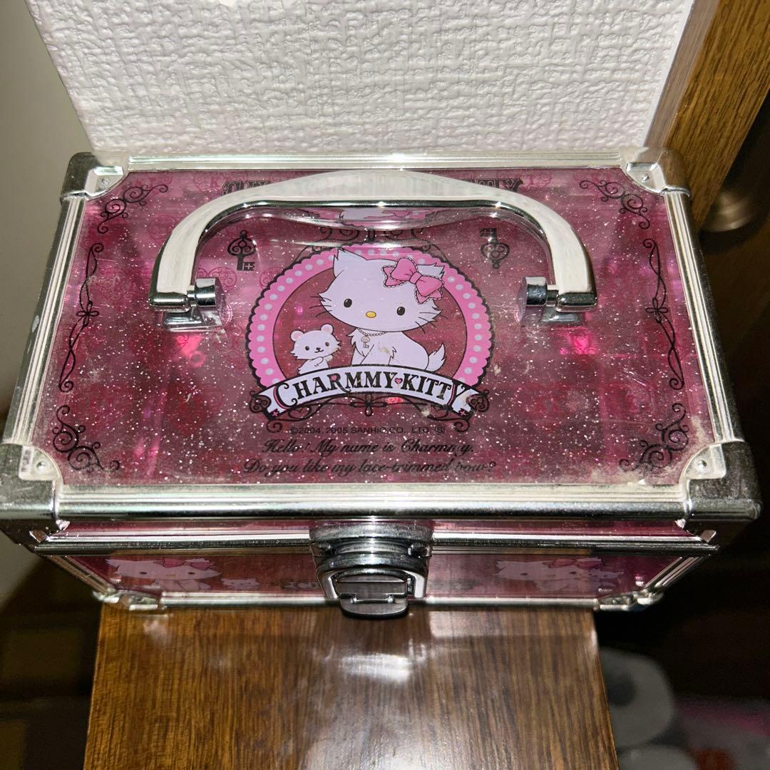 美品】チャーミーキティ バニティケース 2005年 レア ピンク ラメ