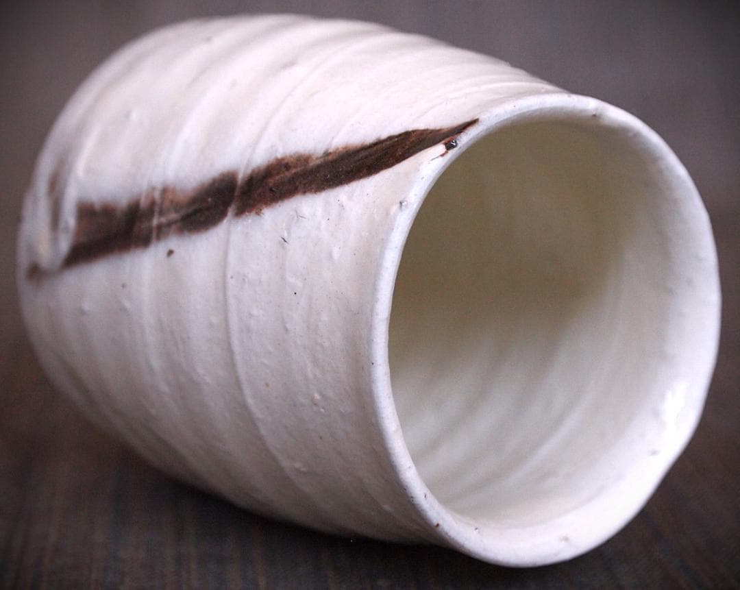 人気作家☆人気作家☆辻村塊【師＆父：辻村史朗】☆粉引湯のみAA