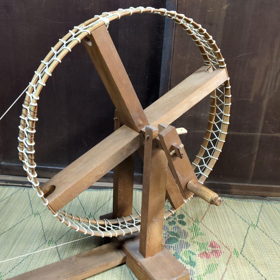 機織り　竹製紡車