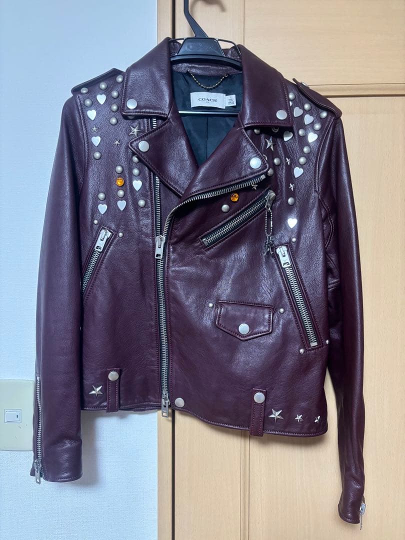 COACH ライダースジャケット - メルカリ