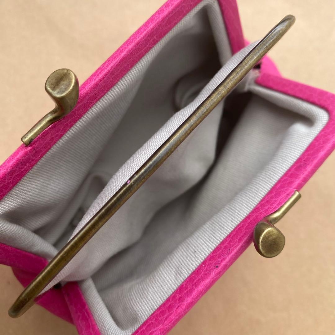 イルビゾンテ　がま口　ポーチ　ミニ財布　ケース　小銭入れ　小物入れ　ピンク