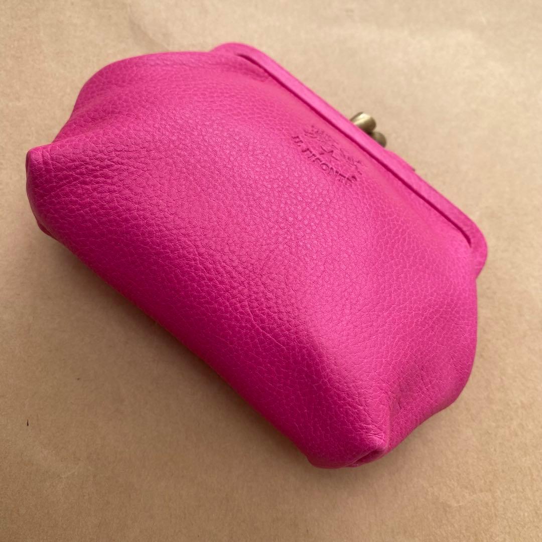 イルビゾンテ　がま口　ポーチ　ミニ財布　ケース　小銭入れ　小物入れ　ピンク