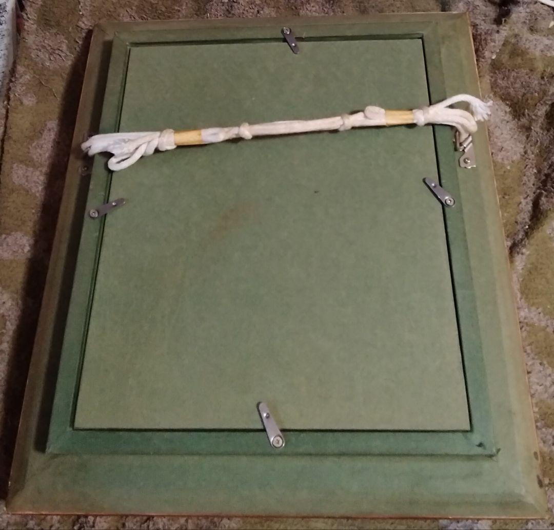 鶴岡義雄　真作油彩キャンバス0号額少し欠け号60万号190万絵18cm14cm