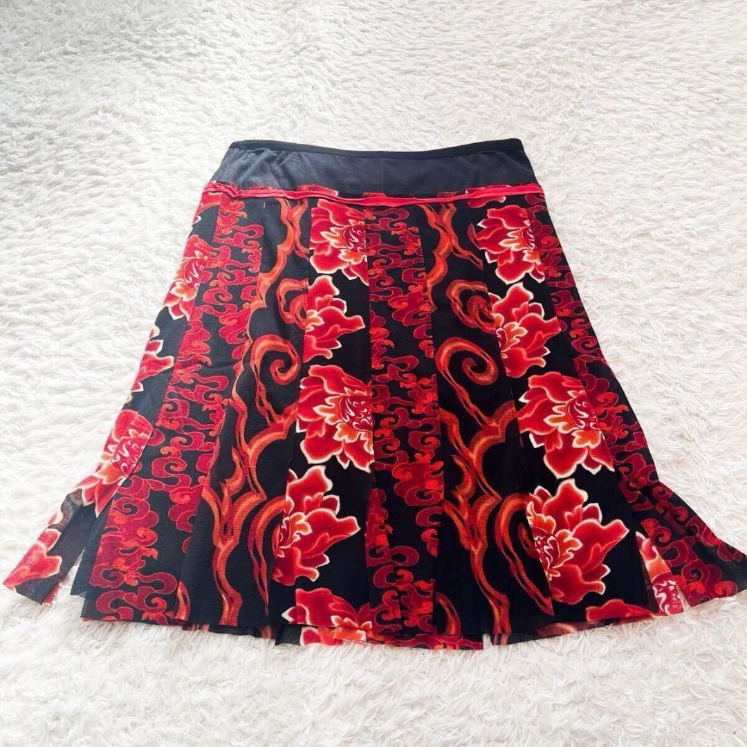 ヴィヴィアンタム 短冊 スカート 花柄 フラワー 中国 チャイナ