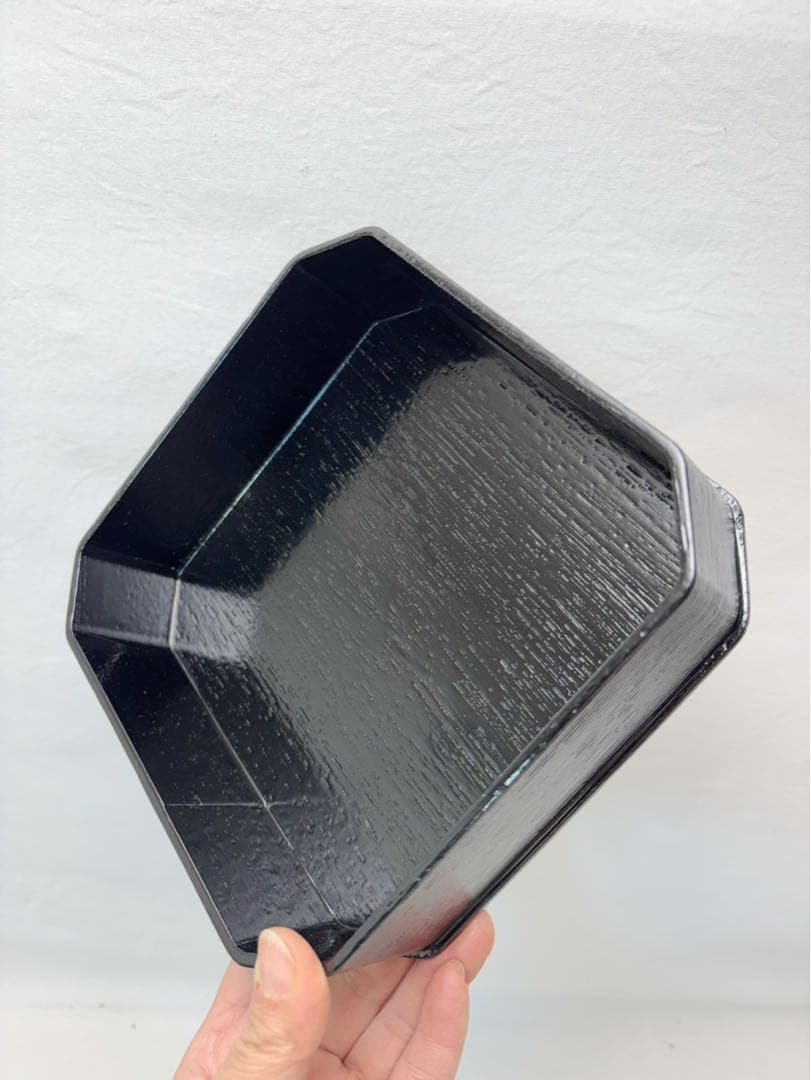 ほぼ未使用 懐石道具 木製柿合塗 5段縁高重 茶懐石