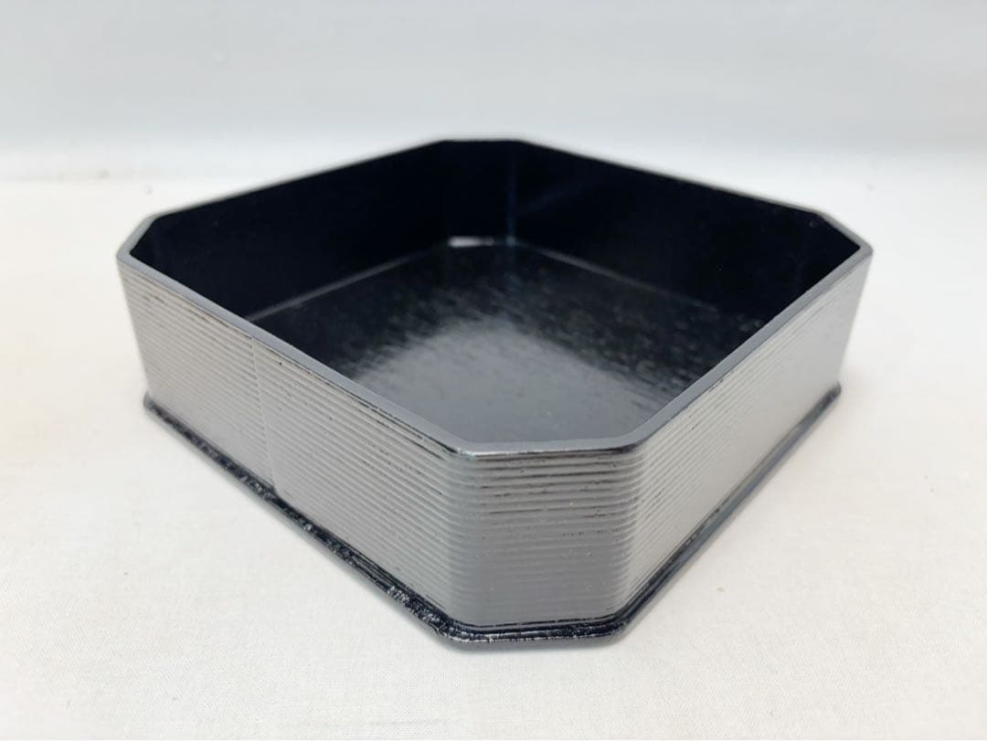 ほぼ未使用 懐石道具 木製柿合塗 5段縁高重 茶懐石