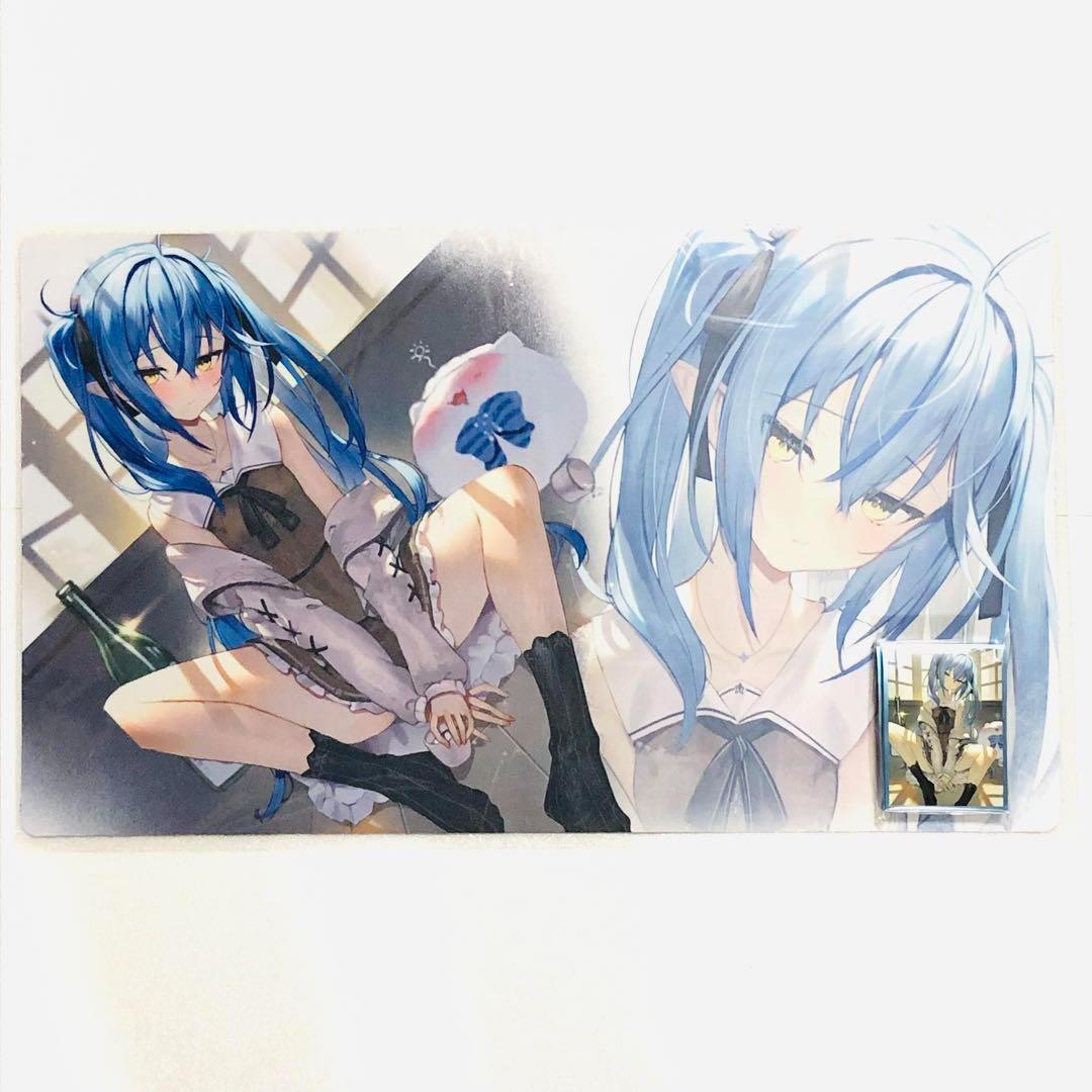 ホロライブ 雪花ラミィ ツインテール スリーブ プレイマット 白詰草