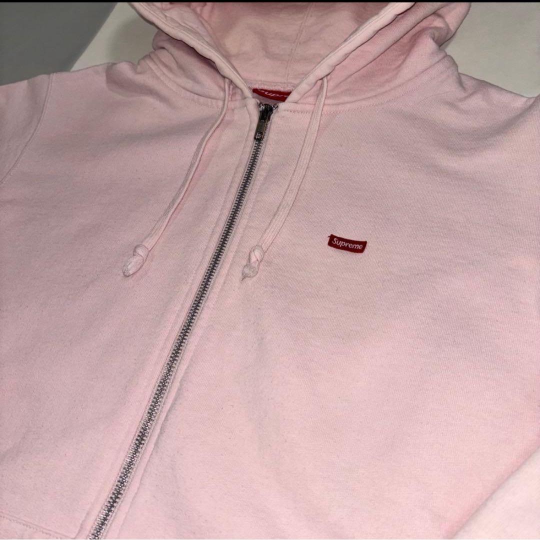 supreme フルジップパーカー　ピンク　フーディ　zip シュプリー