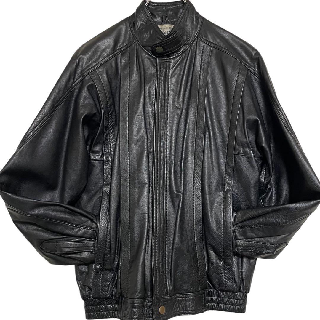 極美品【Misty Harbor】リアルレザーシングルライダースジャケット 黒M
