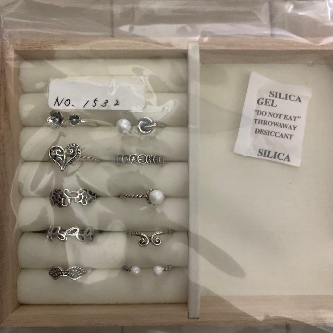 シルバー調リングセット 多様なデザイン9個セット