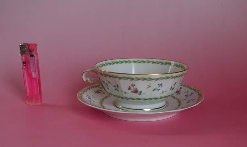 ベルナルド アルトワ　グリーン モーニング　カップ＆ソーサー　リモージュ2466