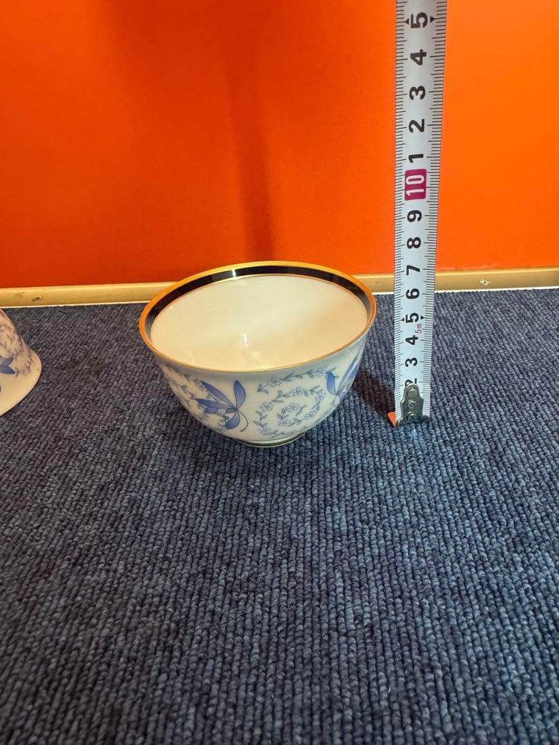 2036 香蘭社 蘭花唐草 湯呑 5客 金彩 未使用