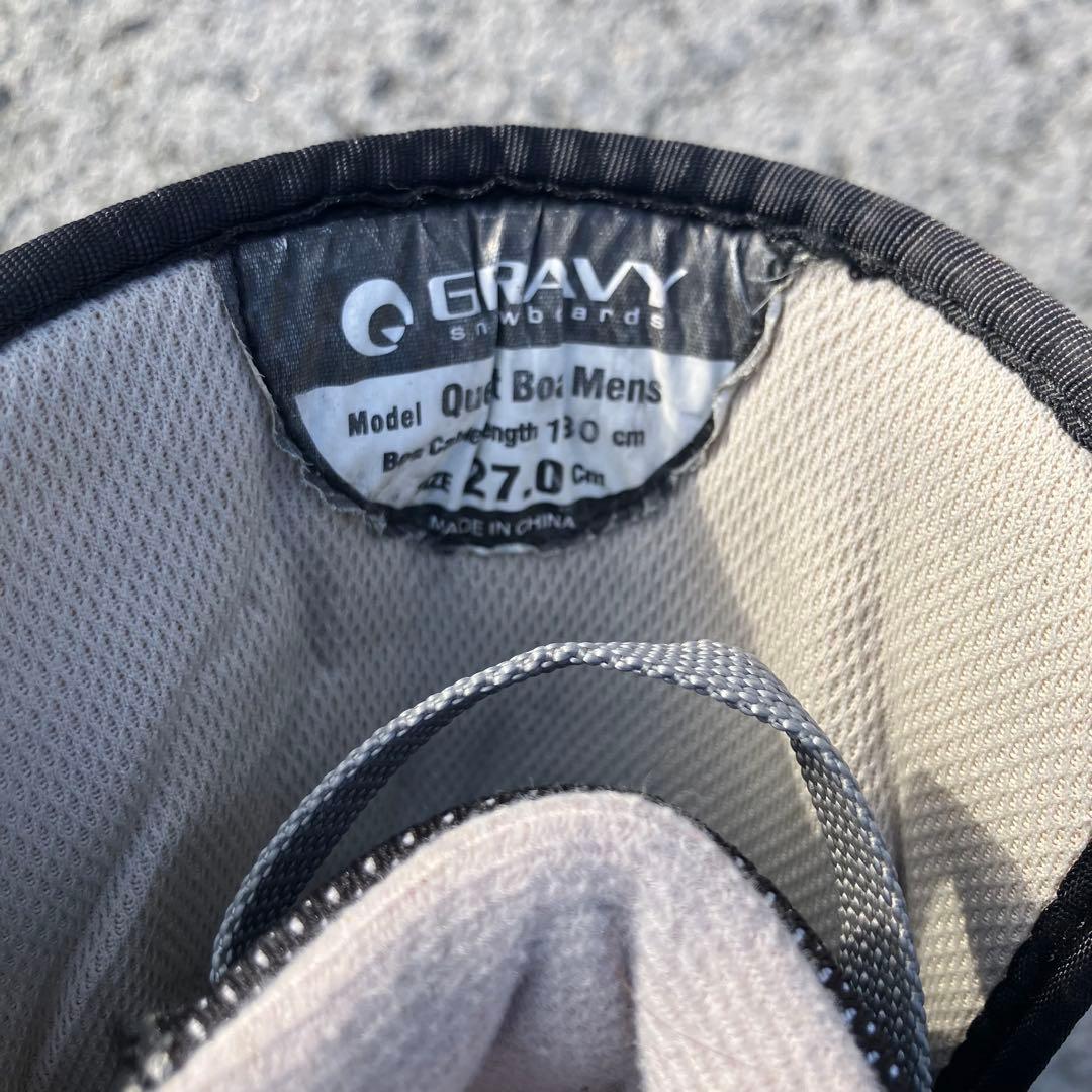 GRAVY Quest BOA ダイヤル式スノーボードブーツ ブラック27cm