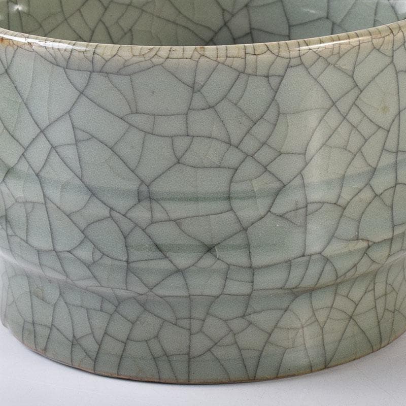 中国 南宋 官窯 青磁 金絲鉄線 氷裂文 建水 時代箱 C R7755 - メルカリ