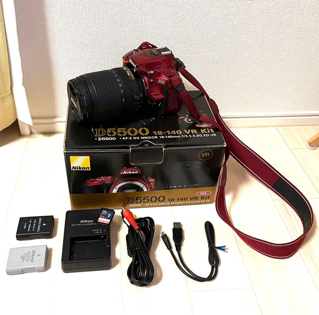 公式】 Nikon D5500 18-140 VR レンズキット RED 【7947730759】