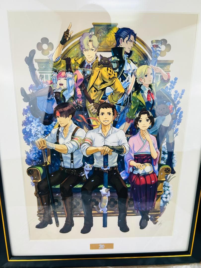 大逆転裁判 逆転裁判20周年記念 キャラファイングラフ 塗和也 額装付き