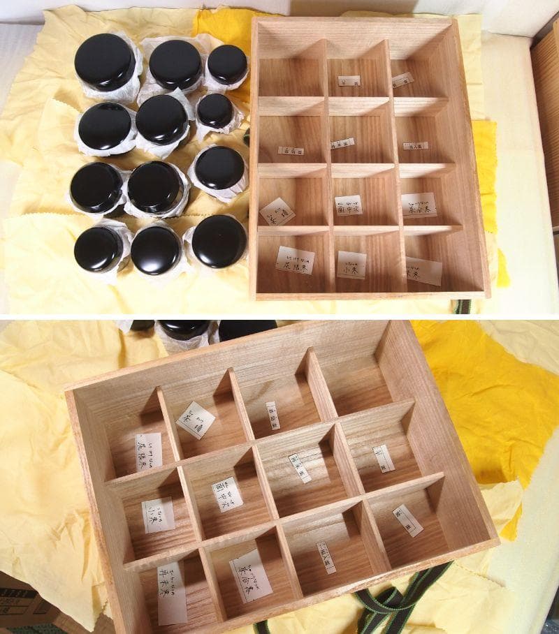 美品】仙叟好 十二茶器 塗師:坂田峰俊 真塗 棗/薄茶器/