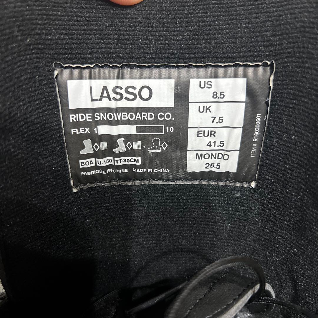 RIDE LASSO26.5ライド ラッソ スノーボードブーツ　ダブルボアboa