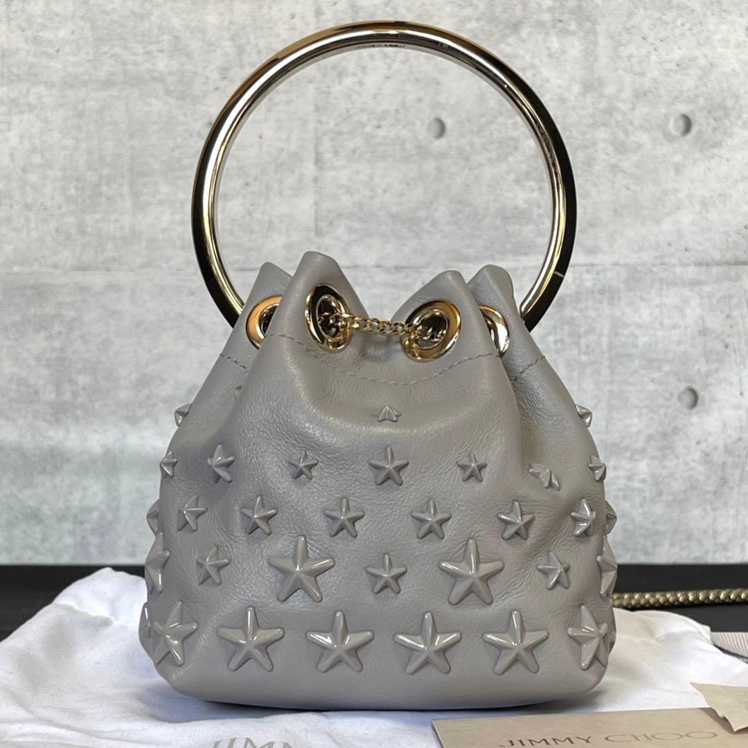 専用品JIMMY CHOO BON BON グレー マイクロ 2WAYバッグ