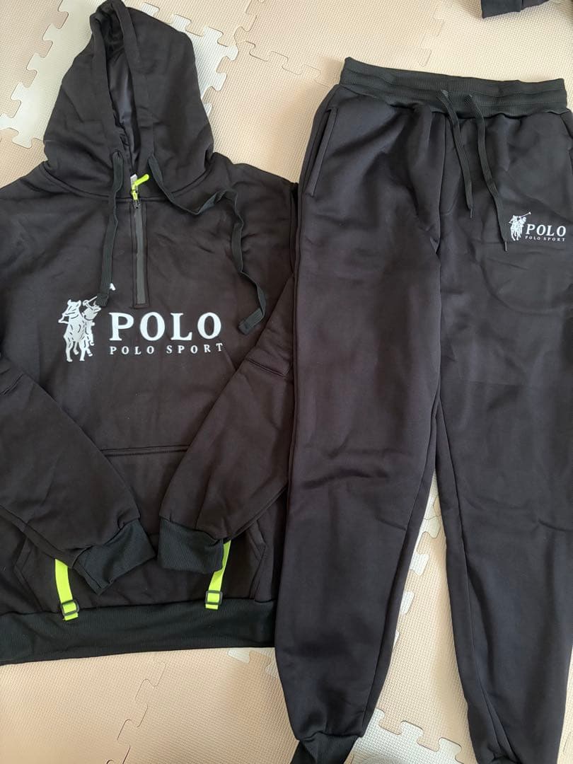 【✨Polo Sportロゴ✨】 Lサイズ　黒 スウェット　セットアップ