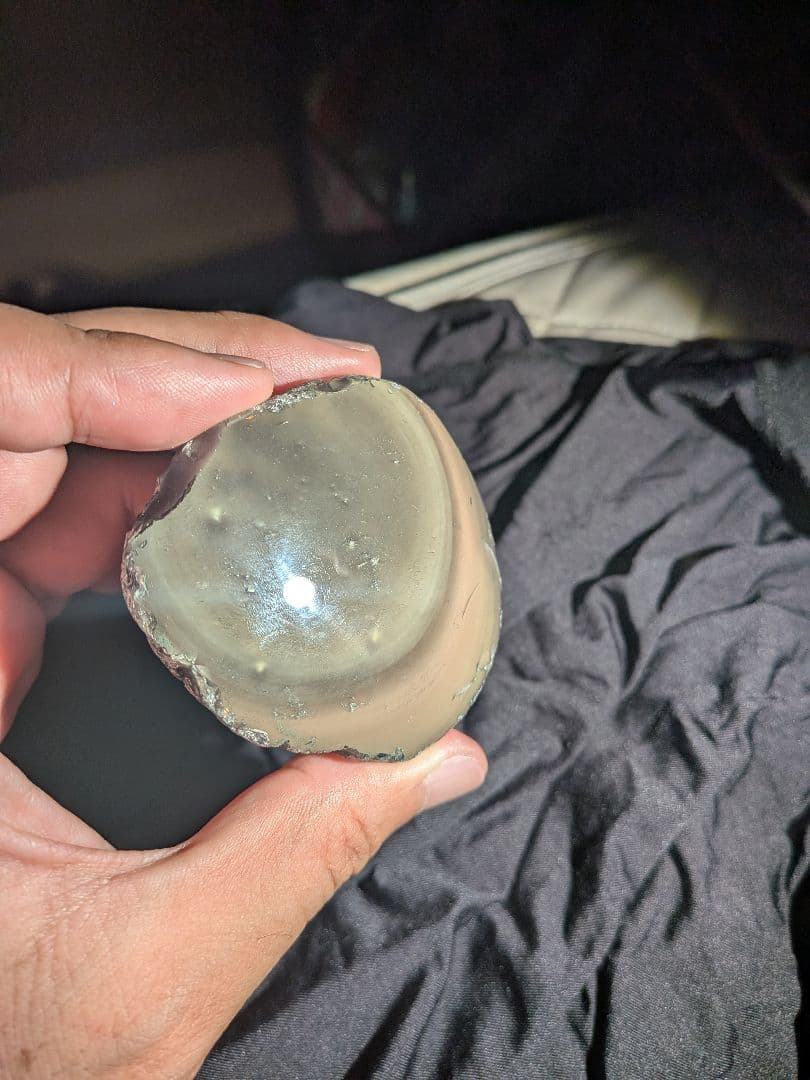 研磨品 十勝石玲瓏 イエロー、グリーン、ピンク複合色両面磨き 超特級玲瓏