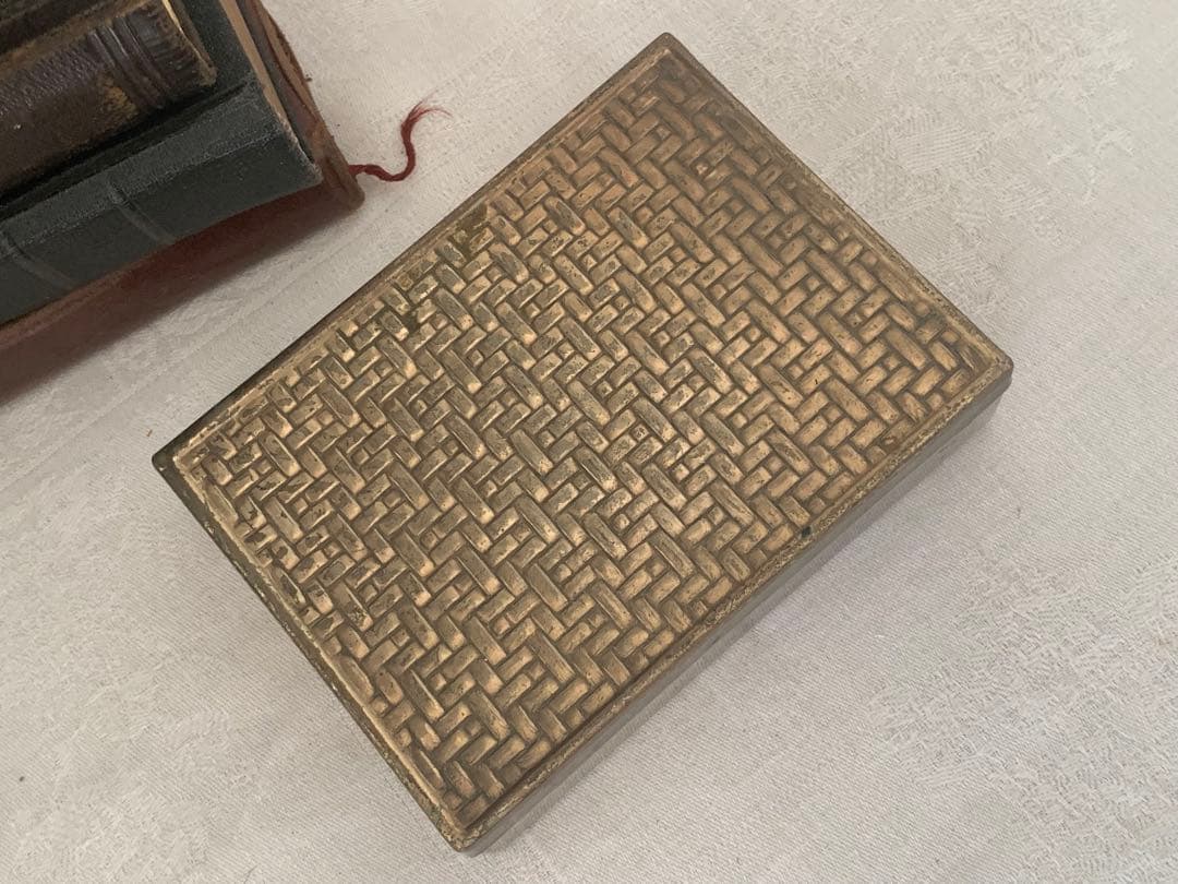 フランスアンティーク 小物入れ 金属製 ブロカント 蚤の市 ドイツ