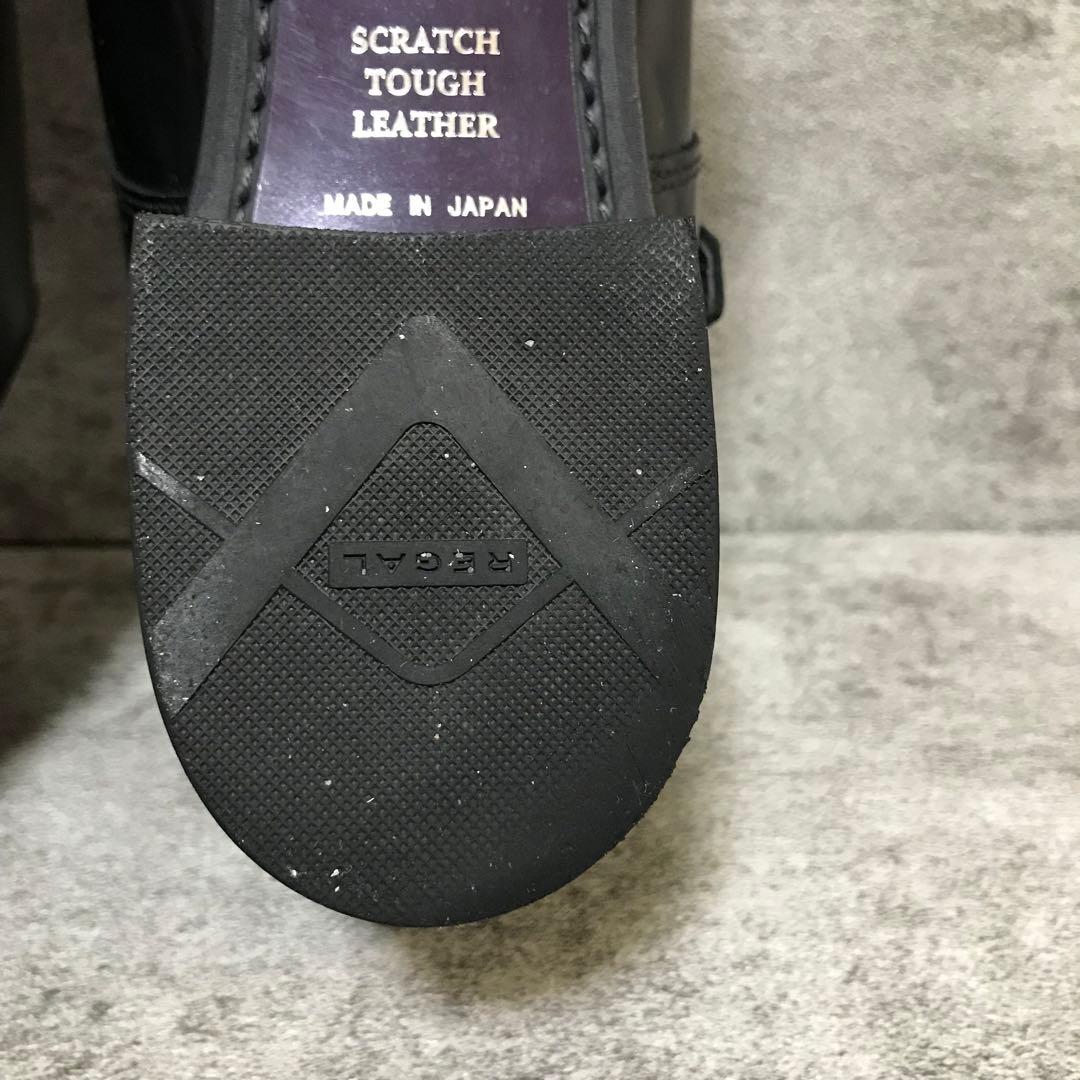 【美品】REGAL 24.5cm ダブルモンクストラップ スクラッチタフレザー