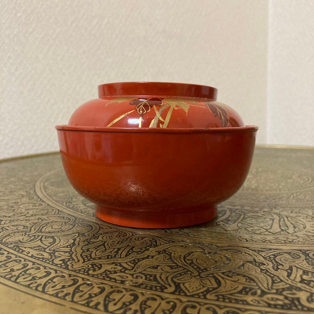 AKa6485時代蒔絵椀10客木皿20枚セット