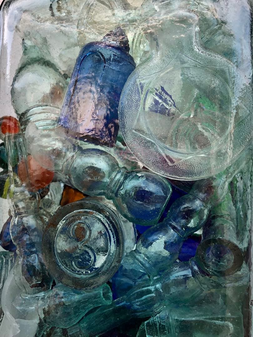 24 レトロ瓶 サンキャッチャー 海苔瓶 いろいろ キラキラ ガラス