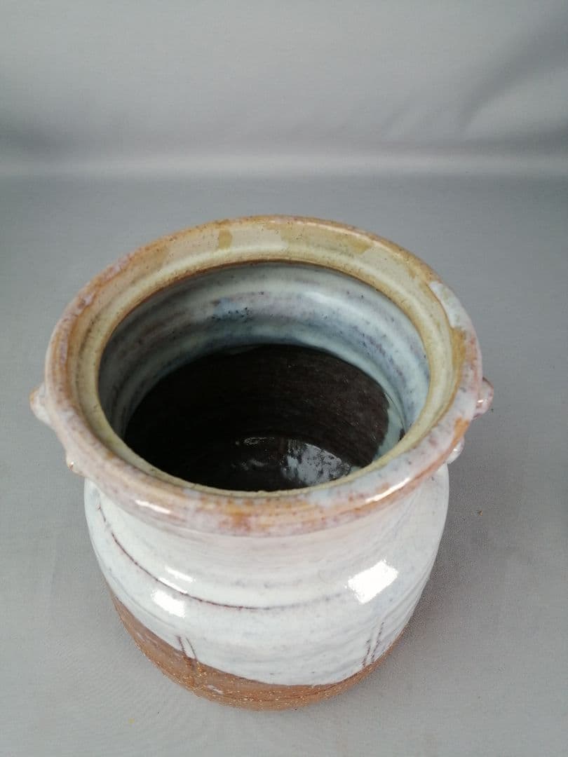 茶事具】橘正峰造 萩焼耳付き水指 水指413