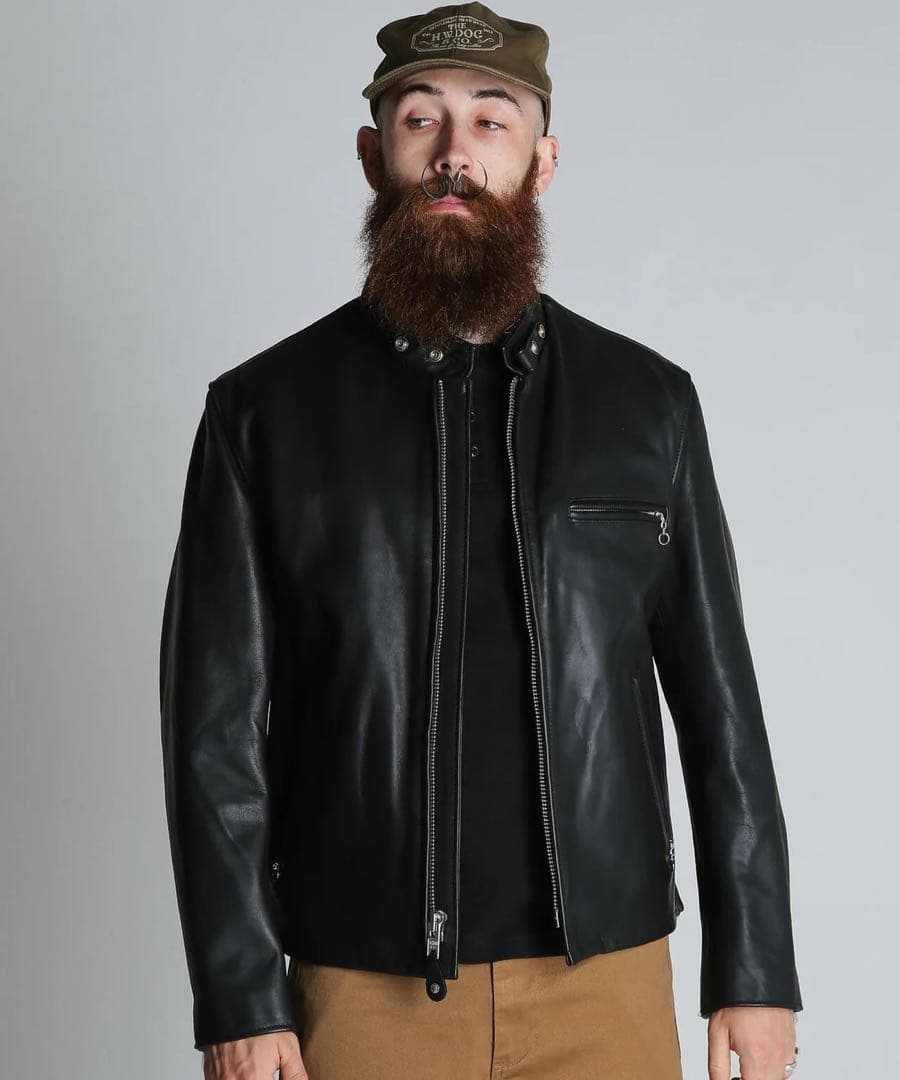 美品 Schott 641シングルライダース 34 ボアライナー付き