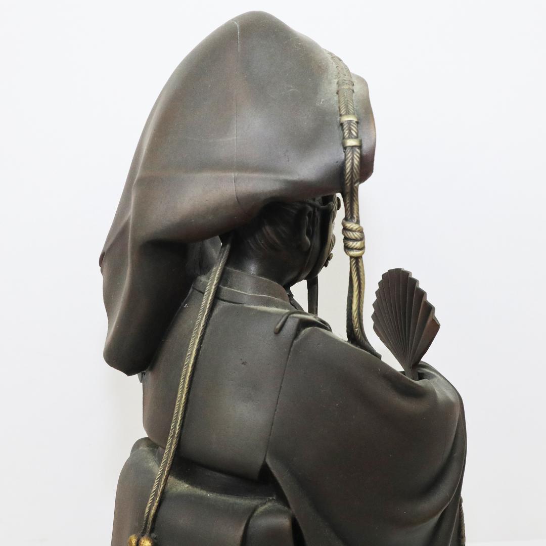 蝋型鋳銅製 翁 銅像 瑞正堂製 共箱 高岡銅器