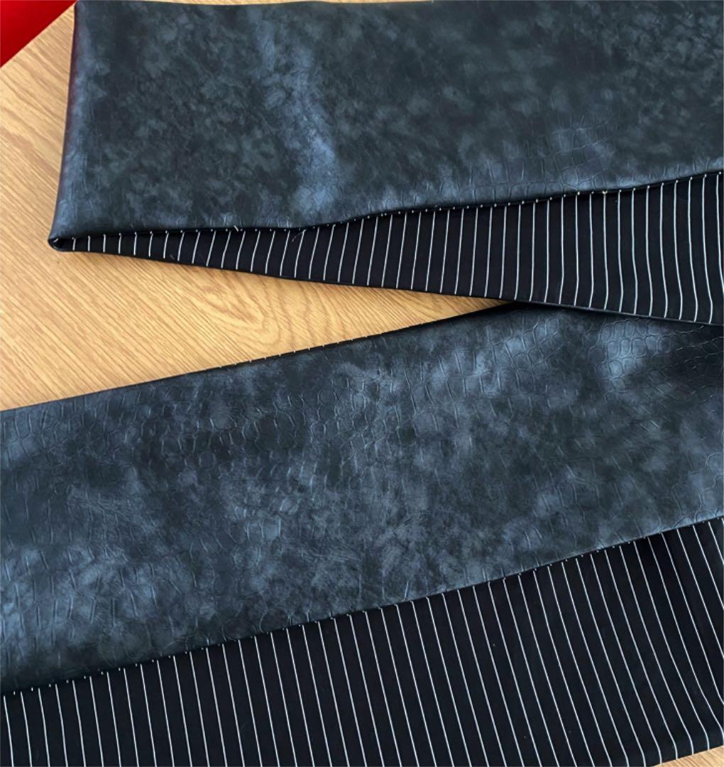 レザー半幅帯 クロコ調