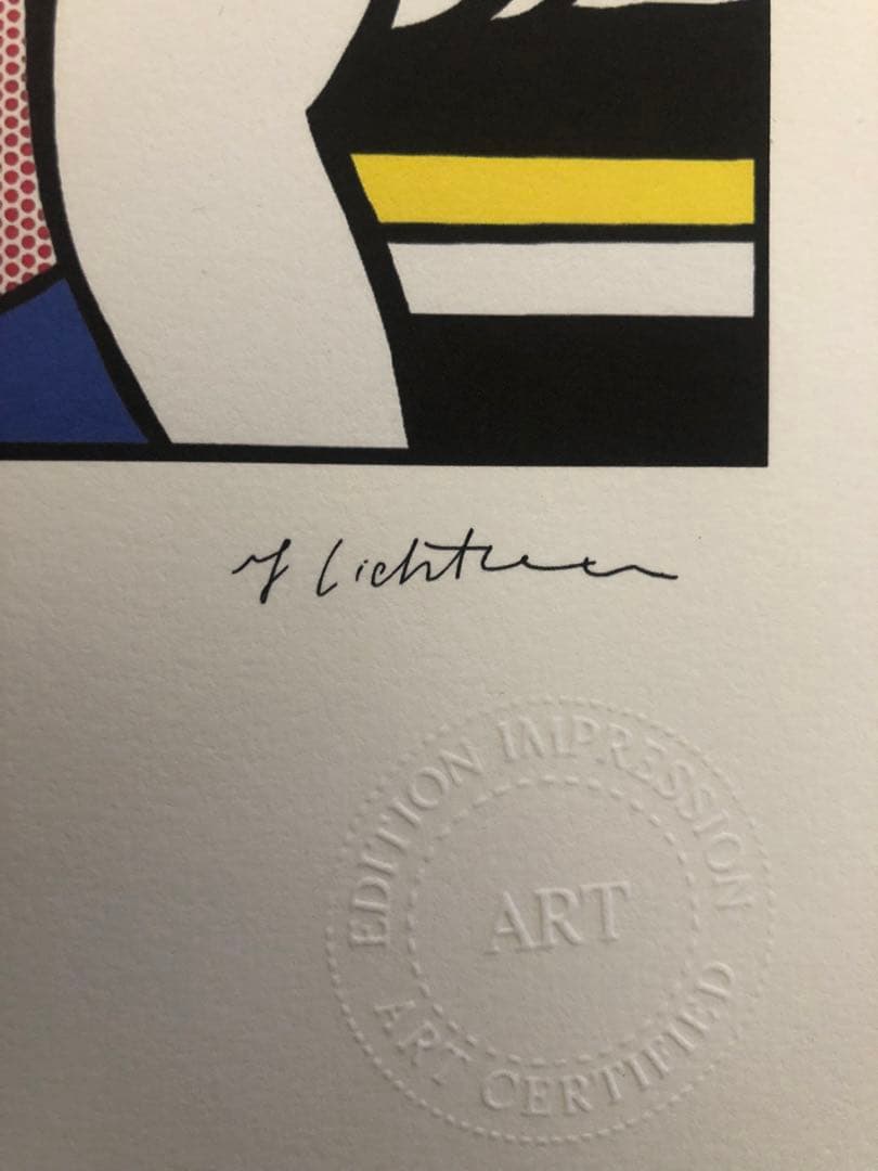 ロイ・リキテンスタインリトグラフCOA付き