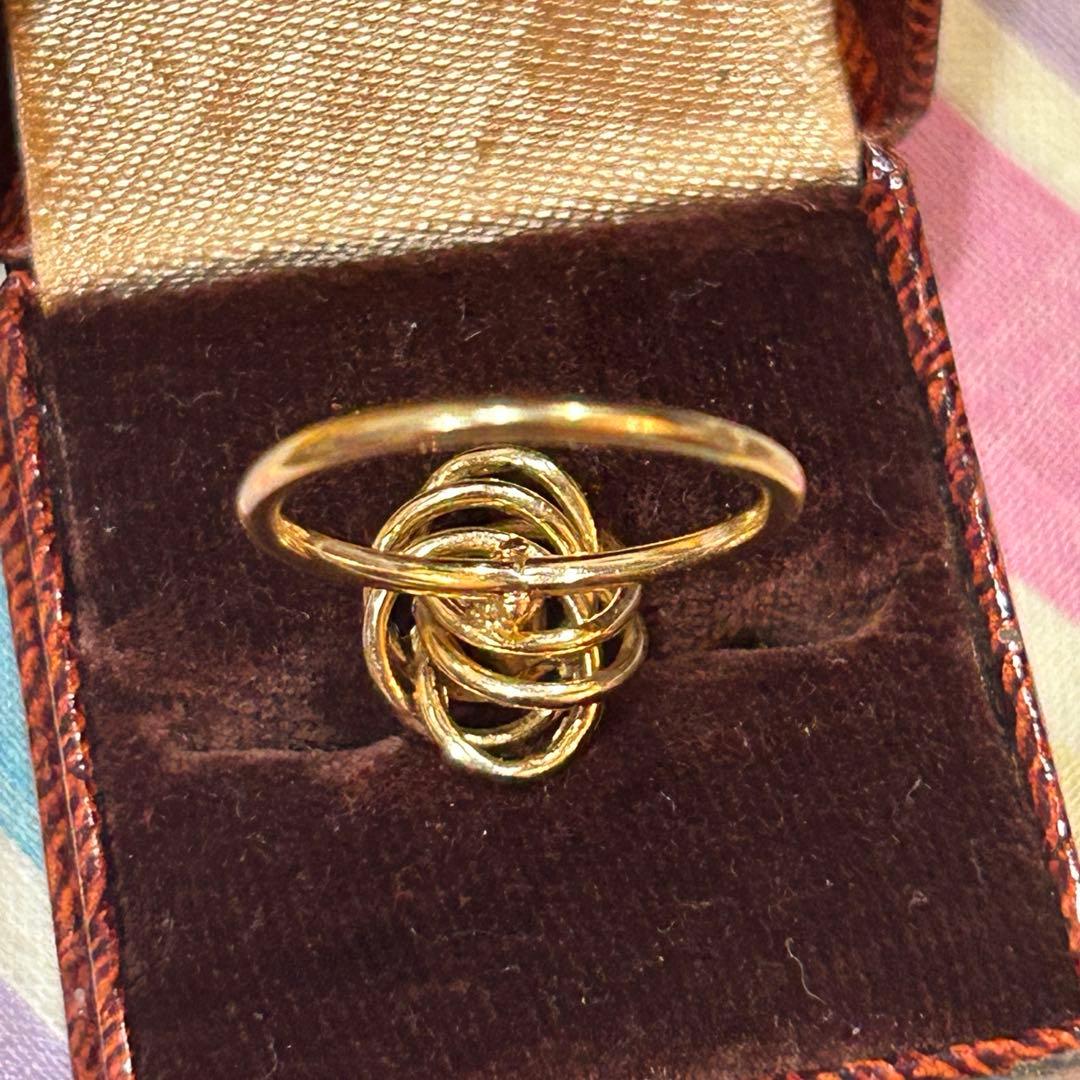 フランス　ヴィンテージリング　K18 エメラルド