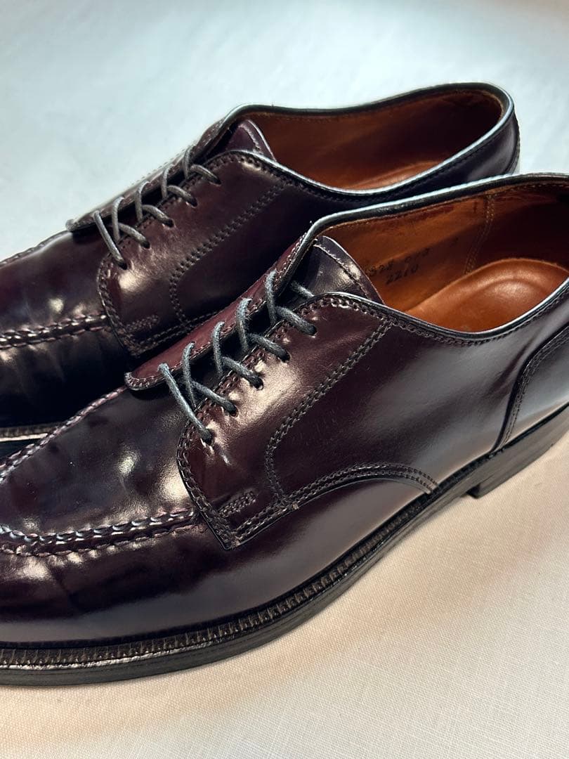【美品良靴】ALDEN CORDVAN BURGUNDY UTIP 7D2210