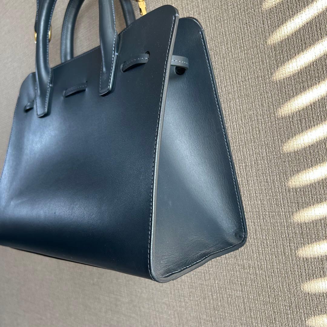 MANSUR GAVIRELマンサーガブリエル★2wayバッグ　リボン　ネイビー