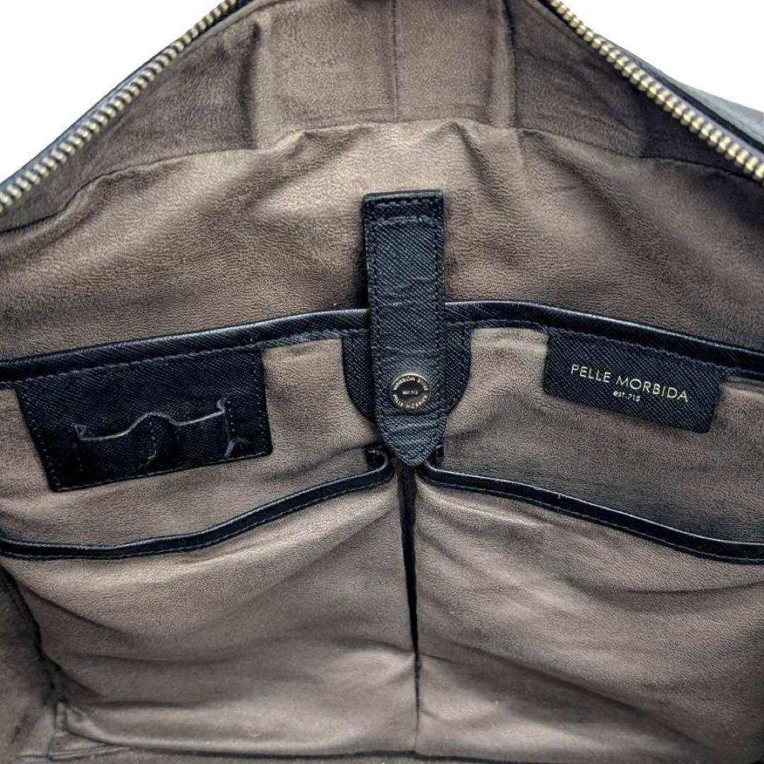 PELLE MORBIDA✨ビジネスバッグ　レザー　サフィアーノ　ブラック