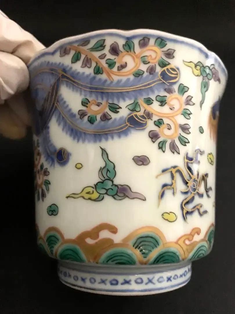 骨董品 成化年製 当時物 手描き 湯呑 茶盃