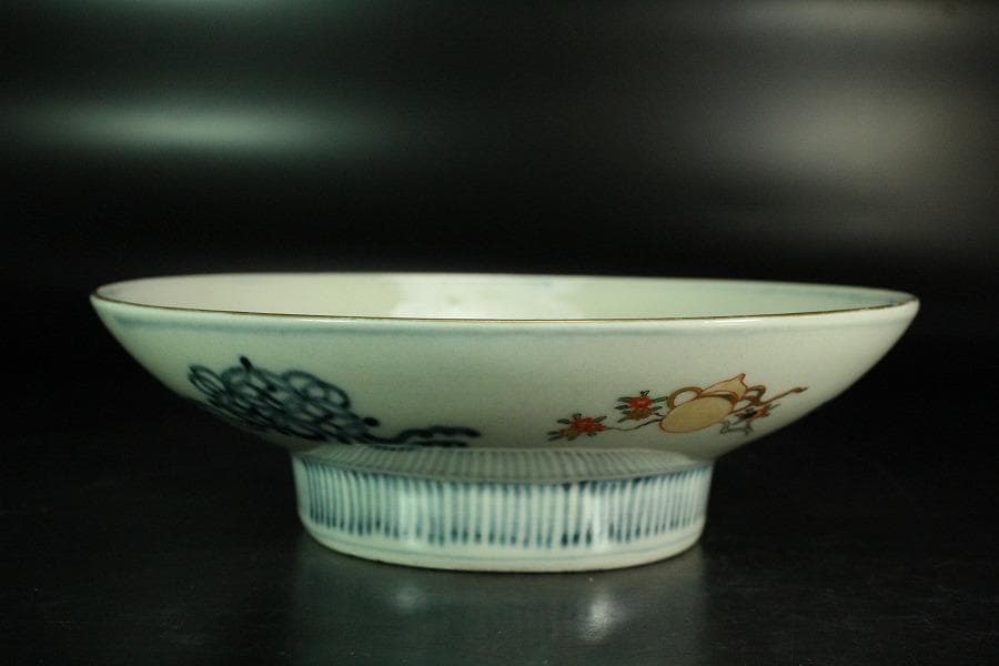 鍋島 色絵 皿 時代物(K-LC855)