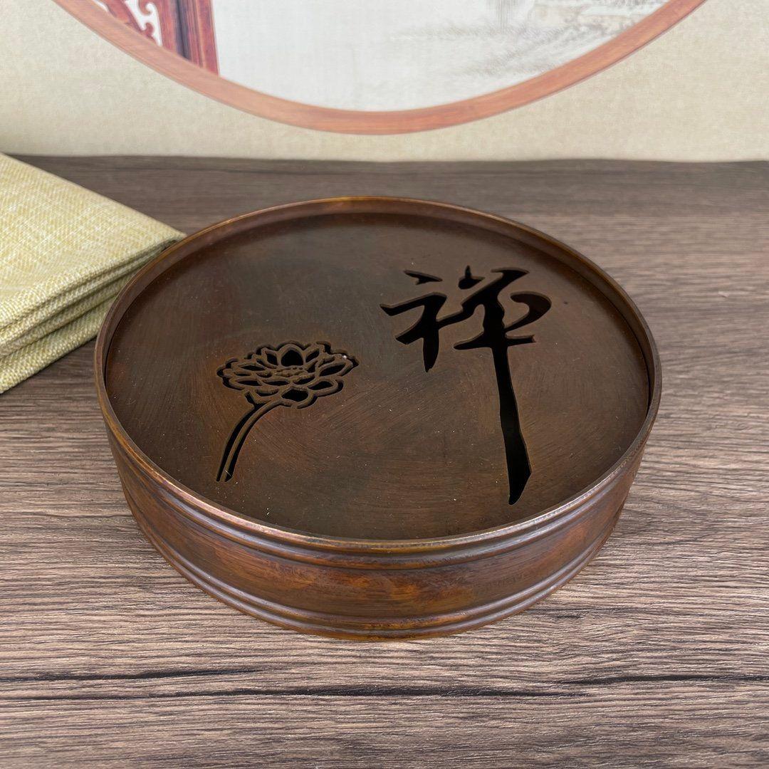 銅器 禅意茶盤 茶託 茶台 工芸品 装飾品 置物