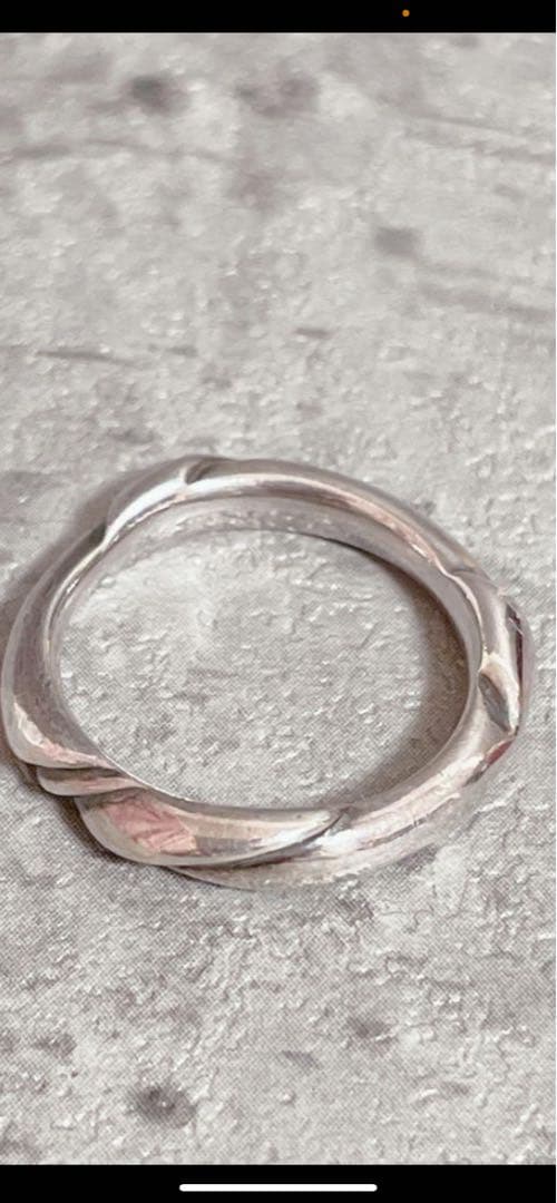 ジョージジャンセン　ヴィンテージ　シルバー ツイストデザイン リング