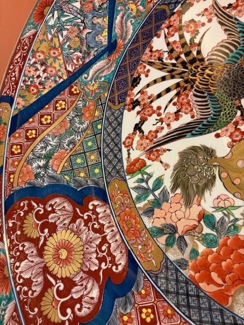 神右衛門染錦古伊万里絵三尺特大大皿