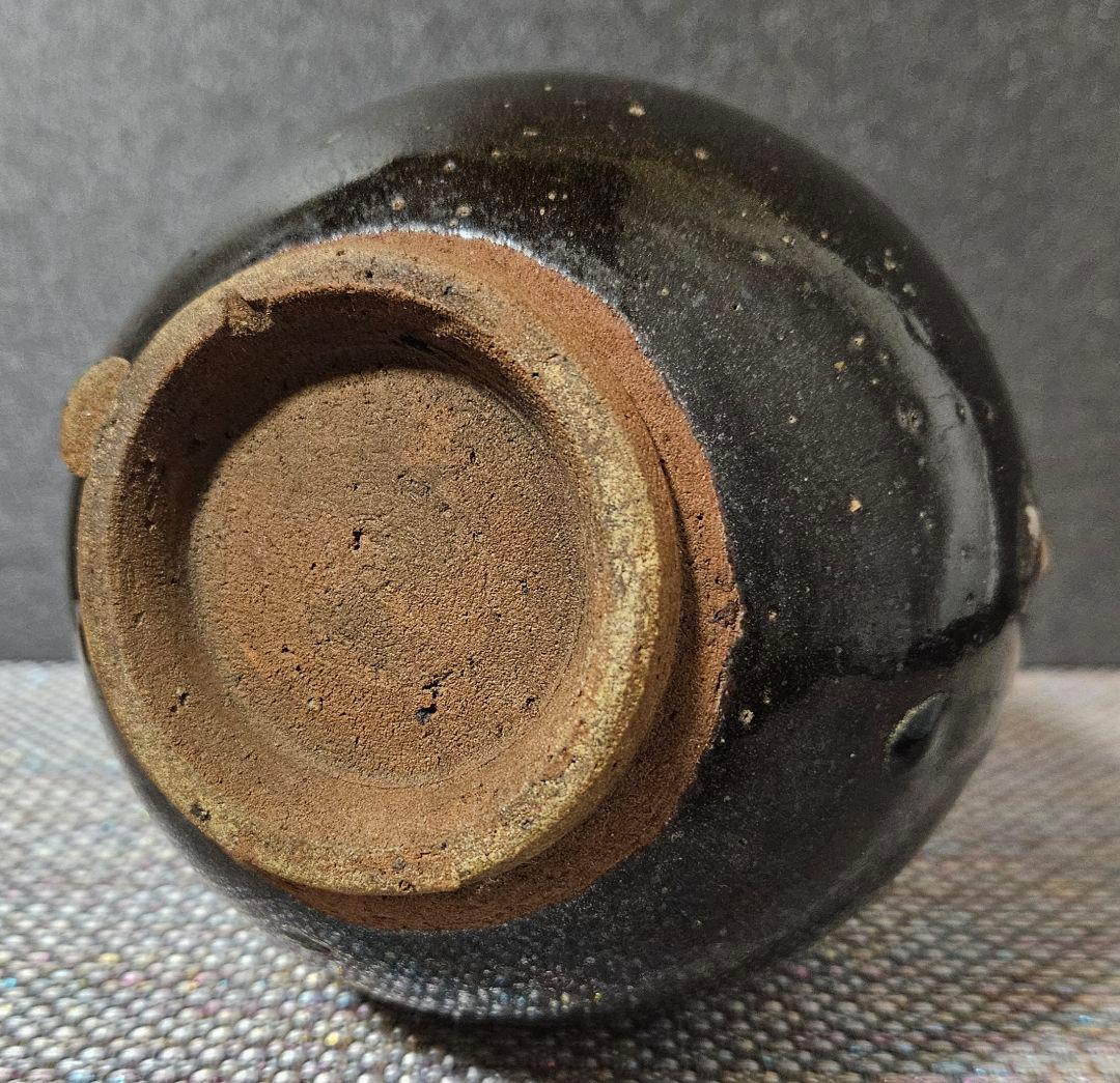 古代中国陶器 明代明朝 磁州窯系 徳利 瓶 壺 花入れ 茶道具 高