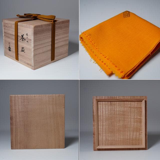 加藤利昇 乾山松茶碗 共箱 茶道具 抹茶碗 京焼 色絵