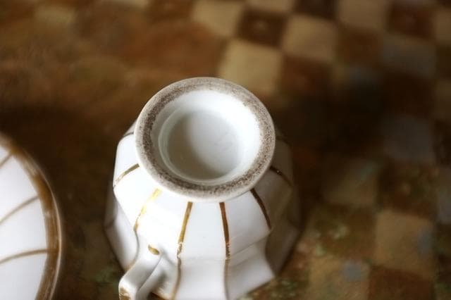 フランス 19世紀 金の珊瑚とカップアンドソーサーa パリ窯