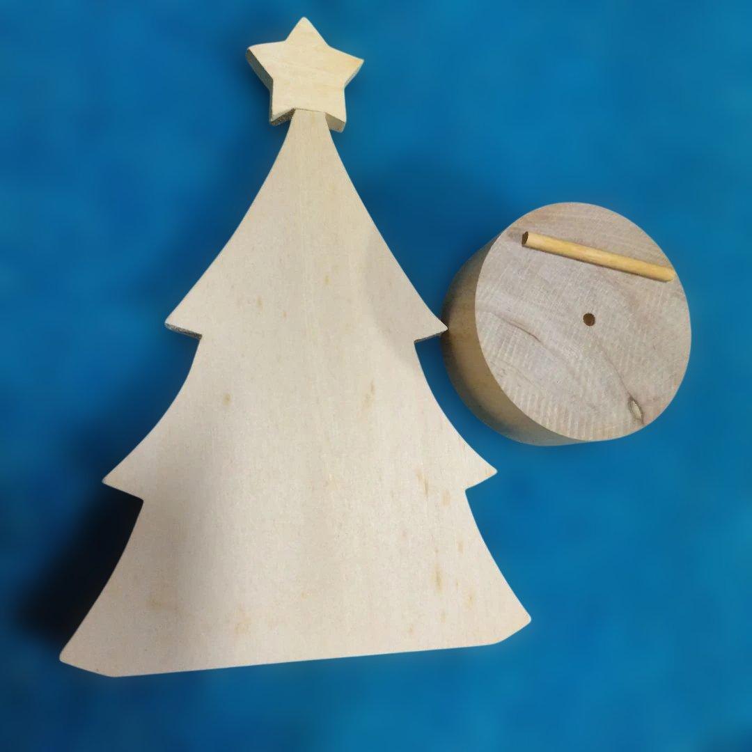 木製クリスマスツリー トールペイント 白木 - メルカリ