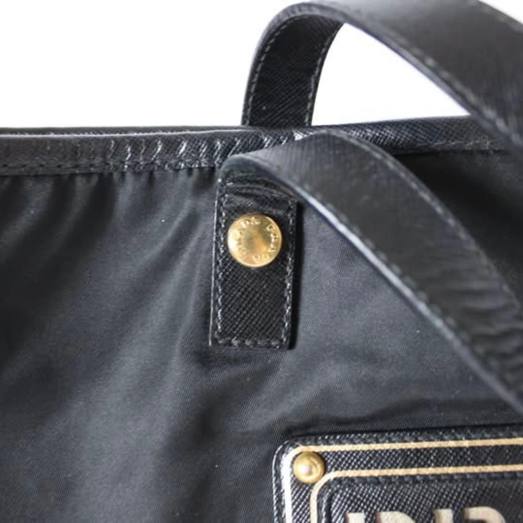 PRADA プラダ　テスート　ロゴ　ハンドショルダーバッグ　ブラック